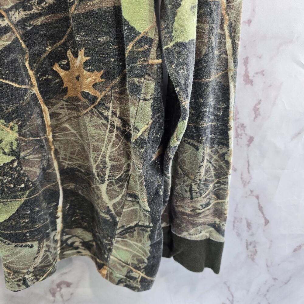 Vintage Camo Shirt Mens Medium Burly WFS Woodland Long Sleeve 80s 90s - Picture 4 of 9